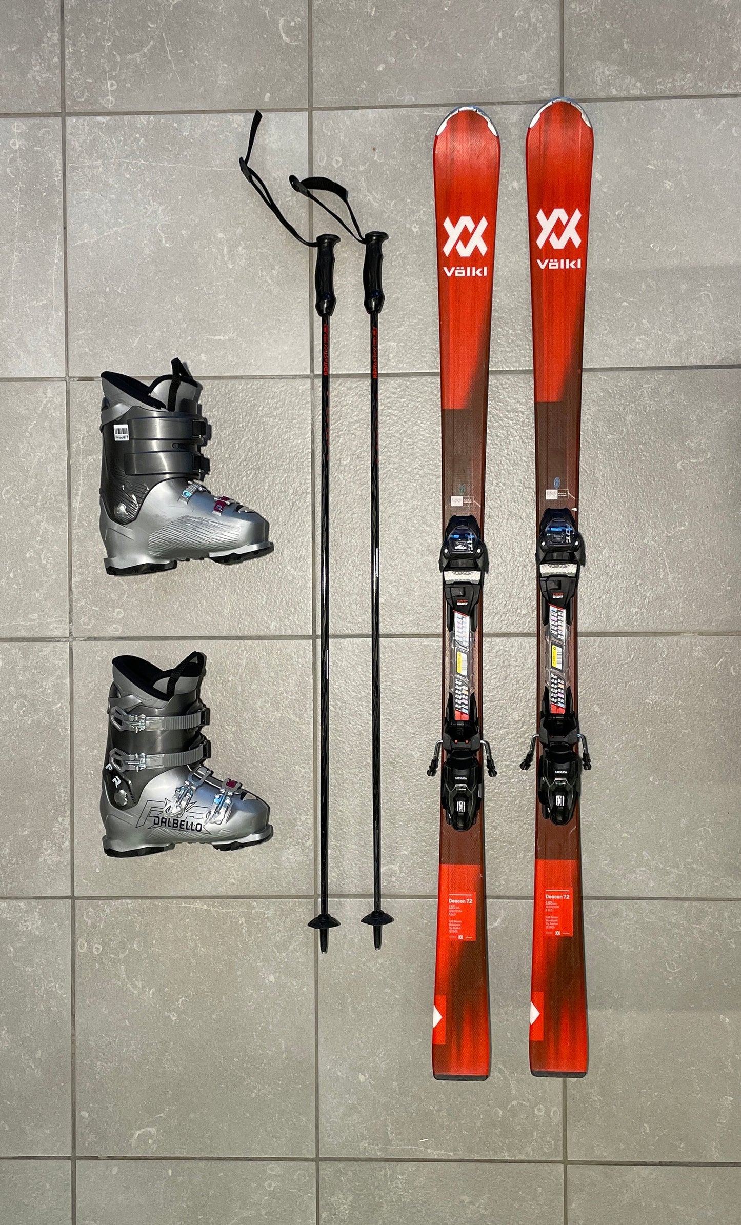 Ski rental set adults (from 145 cm body height)